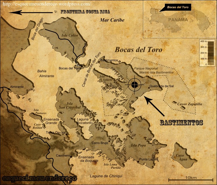 Mapa de Bocas Del Toro
