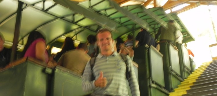 Funicular, para subir o Cerro San Cristóbal