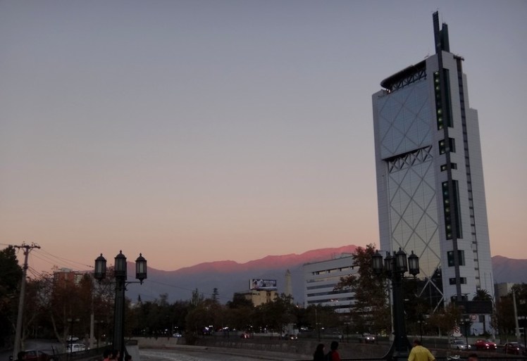 Por do sol na cordilheira