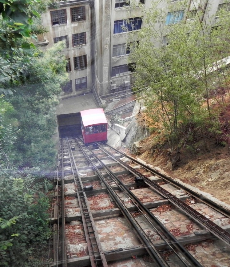Elevador funicular em Valparaiso