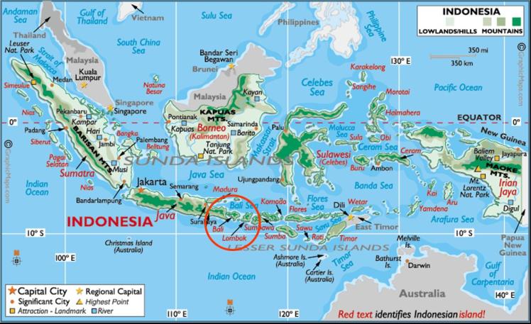 Mapa da Indonésia