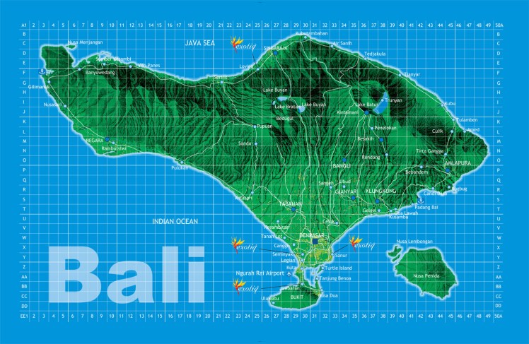 Mapa de Bali
