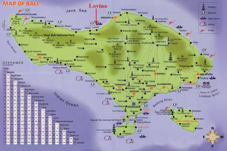 Mapa de Bali