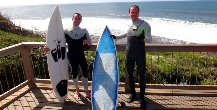 Tiburón e Luis Claudio em Bells Beach