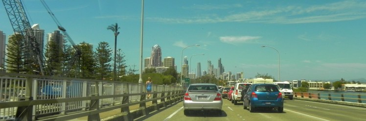 Chegando a Surfers Paradise