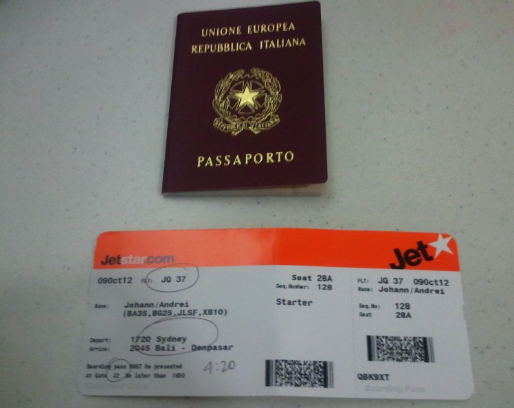 Embarque para Bali - Passaporte Italiano salvador !