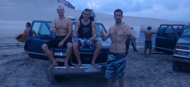 Andrei, Luis e João em Punta Conejo