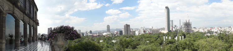 Panorâmica do do Parque Chapultepec desde o castelo