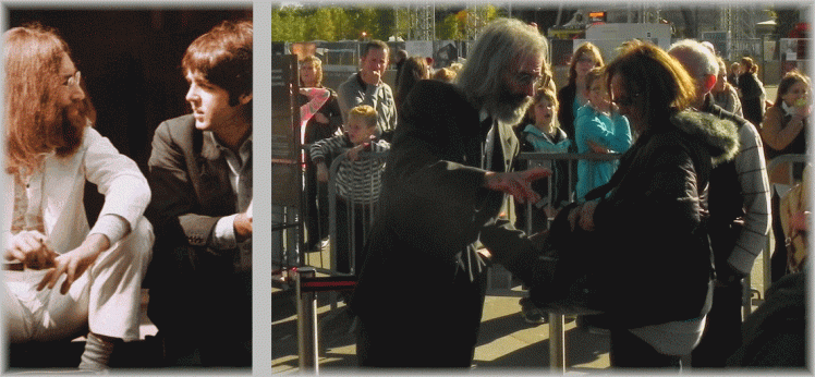 Em Paris descobri que John Lennon não morreu ... as vezes faz até uns bicos na segurança da Torre Eiffel para tirar um extra ...