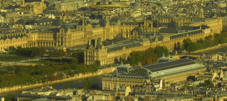 Louvre e Museu D'Orsay vistos da Torre Eiffel