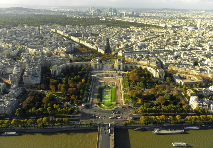 Trocadero visto do topo Torre Eiffel