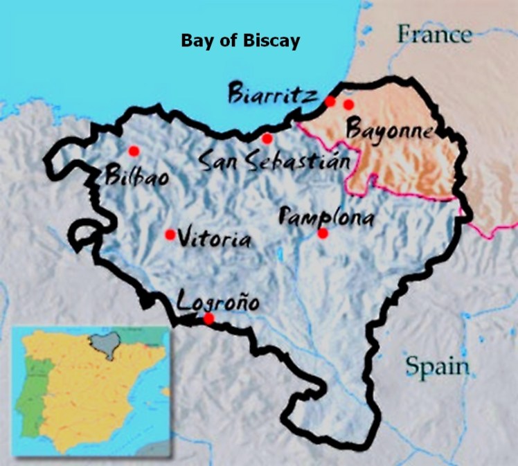 País Basco - Engloba área do nordeste da Espanha e sudoeste da França