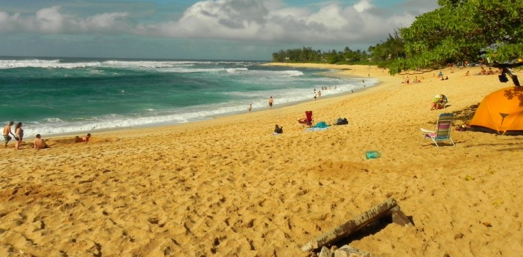 Beira de praia de Sunset