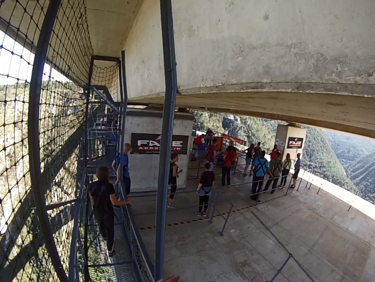 Chegada no centro da ponte