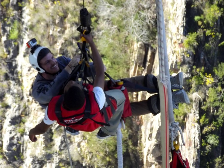 O resgate! Feliz por estar vivo! kkkk